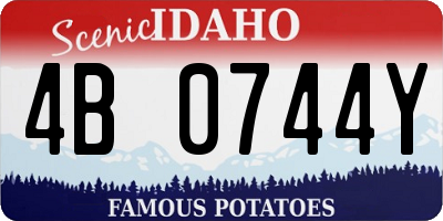 ID license plate 4B0744Y