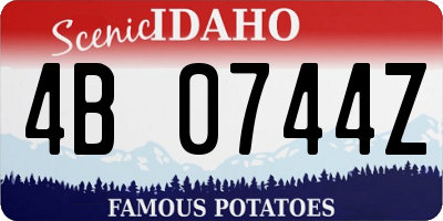 ID license plate 4B0744Z