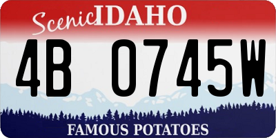 ID license plate 4B0745W