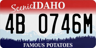 ID license plate 4B0746M