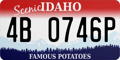 ID license plate 4B0746P