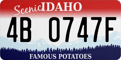 ID license plate 4B0747F