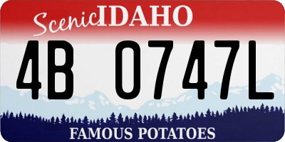 ID license plate 4B0747L