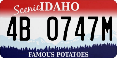 ID license plate 4B0747M