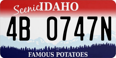 ID license plate 4B0747N