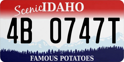 ID license plate 4B0747T