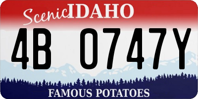 ID license plate 4B0747Y
