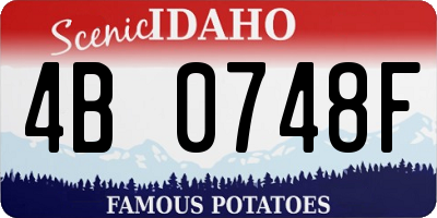 ID license plate 4B0748F