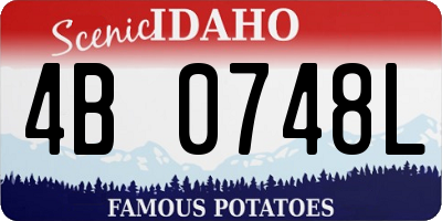 ID license plate 4B0748L