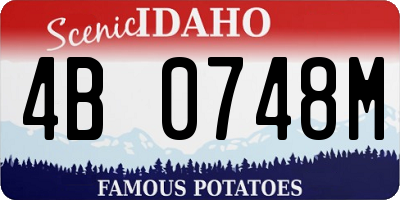 ID license plate 4B0748M