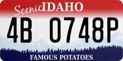 ID license plate 4B0748P