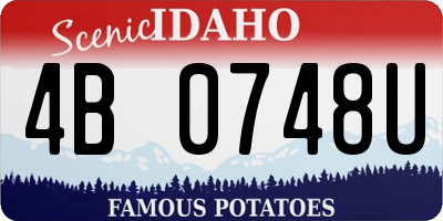 ID license plate 4B0748U