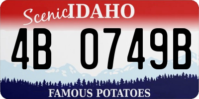 ID license plate 4B0749B