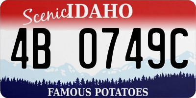 ID license plate 4B0749C
