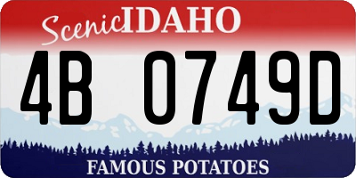 ID license plate 4B0749D