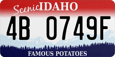 ID license plate 4B0749F
