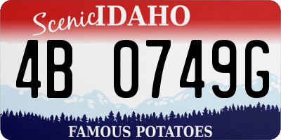 ID license plate 4B0749G