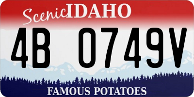 ID license plate 4B0749V