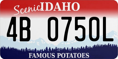 ID license plate 4B0750L