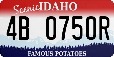 ID license plate 4B0750R
