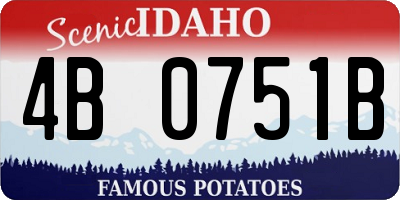 ID license plate 4B0751B