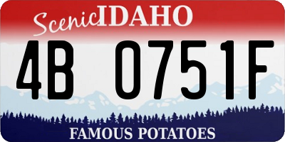 ID license plate 4B0751F