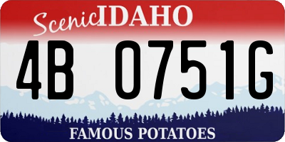 ID license plate 4B0751G