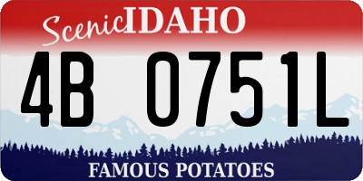 ID license plate 4B0751L