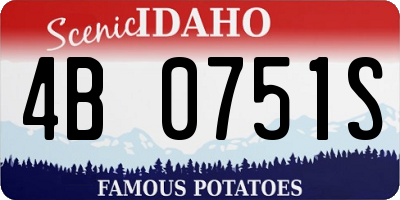 ID license plate 4B0751S