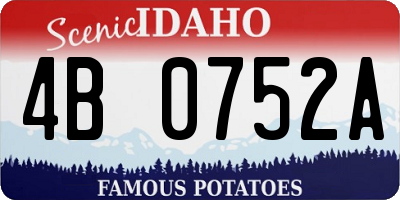 ID license plate 4B0752A
