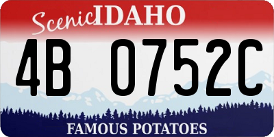 ID license plate 4B0752C