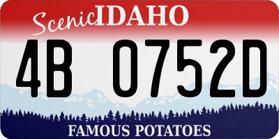 ID license plate 4B0752D