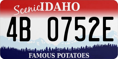 ID license plate 4B0752E