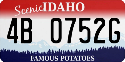 ID license plate 4B0752G