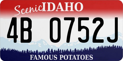 ID license plate 4B0752J