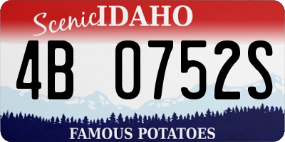 ID license plate 4B0752S