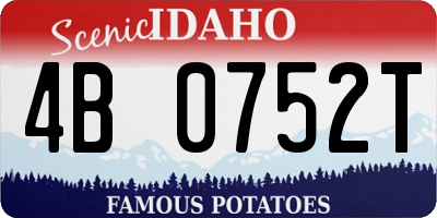 ID license plate 4B0752T