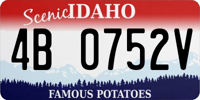 ID license plate 4B0752V