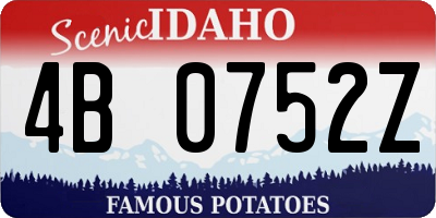 ID license plate 4B0752Z