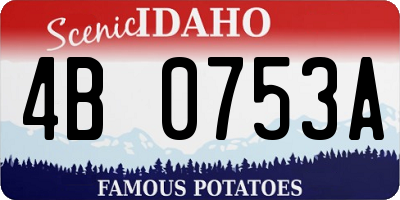 ID license plate 4B0753A