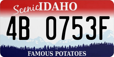ID license plate 4B0753F
