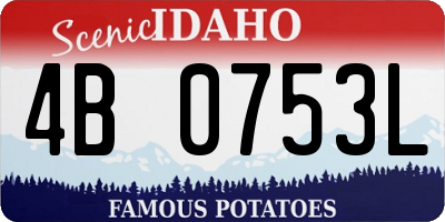 ID license plate 4B0753L