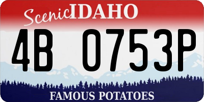 ID license plate 4B0753P