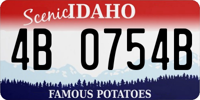ID license plate 4B0754B