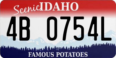 ID license plate 4B0754L