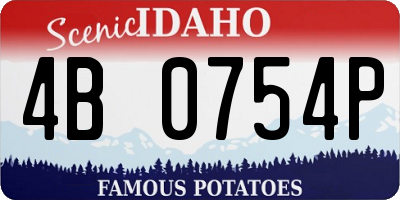 ID license plate 4B0754P