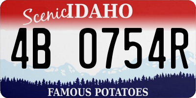 ID license plate 4B0754R