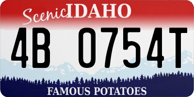 ID license plate 4B0754T