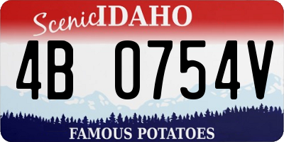 ID license plate 4B0754V