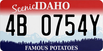 ID license plate 4B0754Y